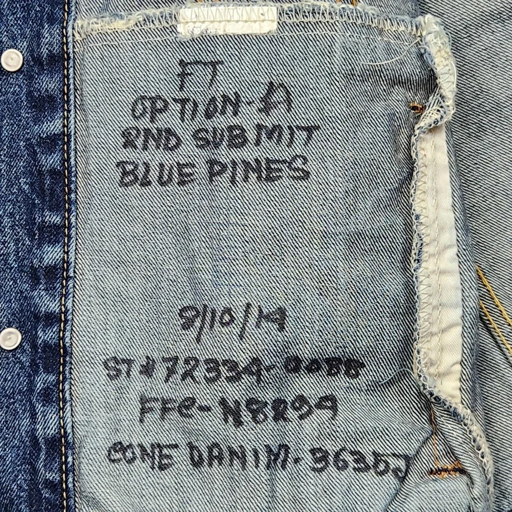 Levis Type 3 Sample Jacket Mens Medium Blue‎ Cone Denim Trucker Pockets Classic - Picture 3 of 12